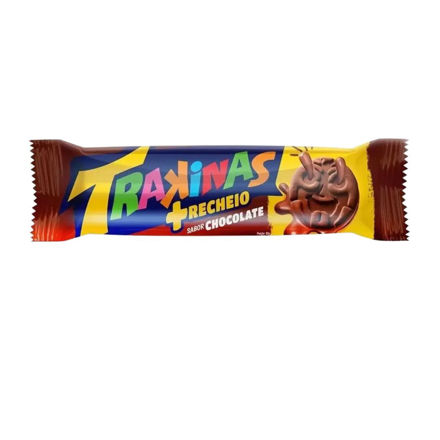Imagem de Bolacha Trakinas Recheada Chocolate