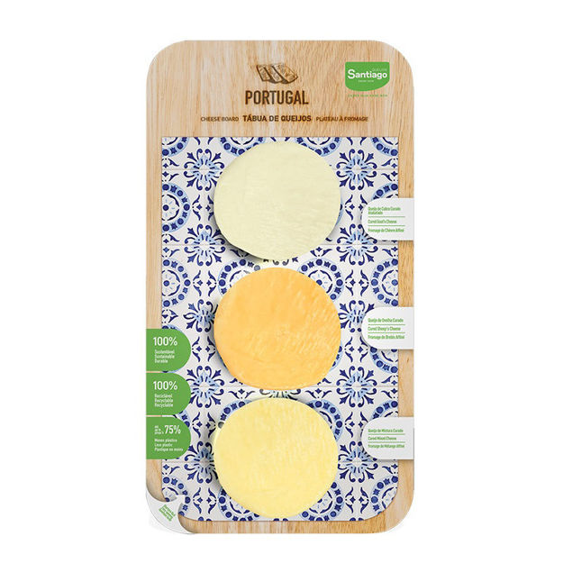 Imagem de Queijo Santiago Classicos Tabua Com 3 Cabra/Ovelha/Mistura