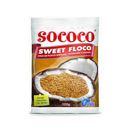 Imagem de Coco Ralado Em Flocos Queimado Sococo