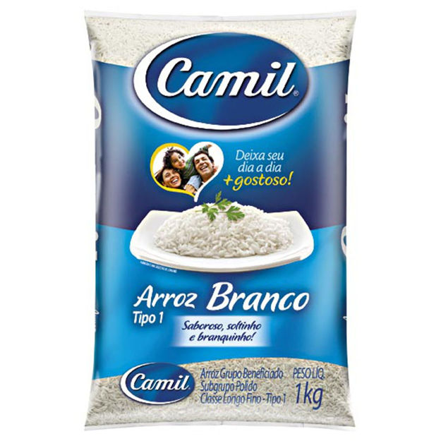 Imagem de Arroz Camil Branco Tipo 1 1KG
