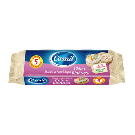 Imagem de Biscoito De Arroz Integral Com Chia E Linhaca Camil