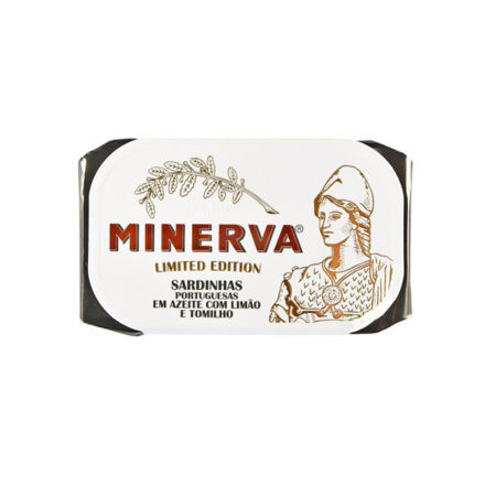 Imagem de Sardinhas em Azeite C/ Limão e Tomilho Minerva Edição Limitada Lata