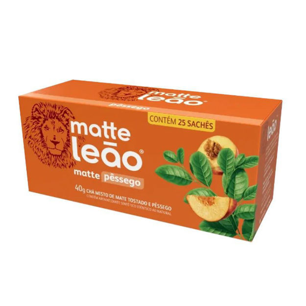Cha Matte Leao Pessego