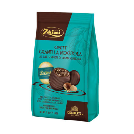 Picture of Milk Chocolate Eggs with Chopped Hazelnuts with Gianduia Cream Filling 142g