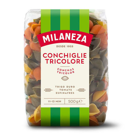 Imagem de Massa Milaneza Conchas Tricolor