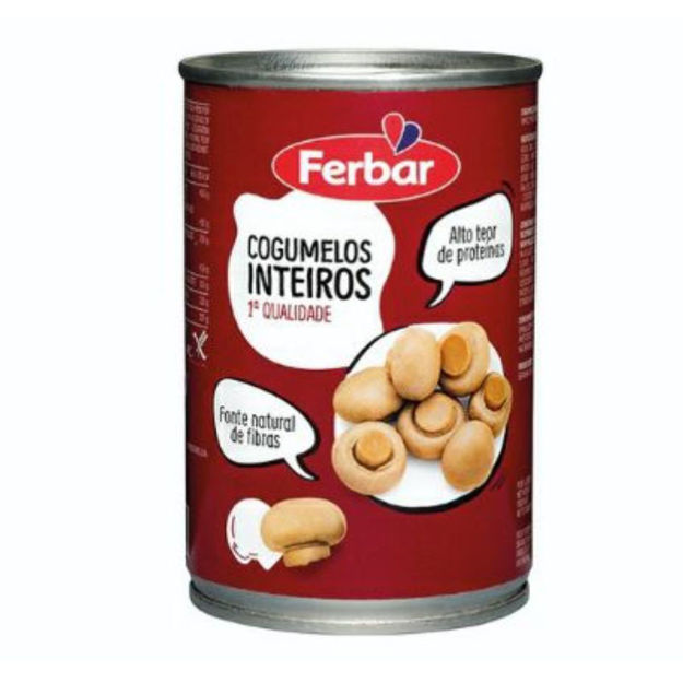 Imagem de Cogumelos Inteiros Ferbar Lata 290g