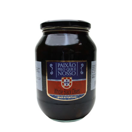 Picture of Paixao Black Olives 241/260 Glass 500g