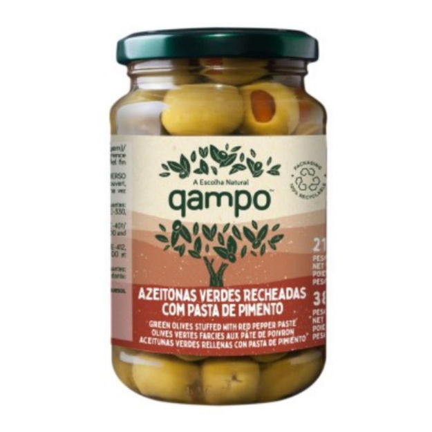 Imagem de Azeito Verde Recheada Qampo 210gr