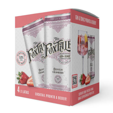 Imagem de The Foxtale Pink-Gin + Tonic Cocktail Read to Drink Can 5.5% 250ml x 4