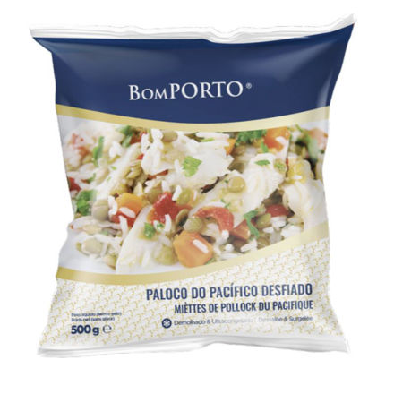 Imagem de Bacalhau Congelado Bom Porto Desfiado Paloco Pacifico Saco