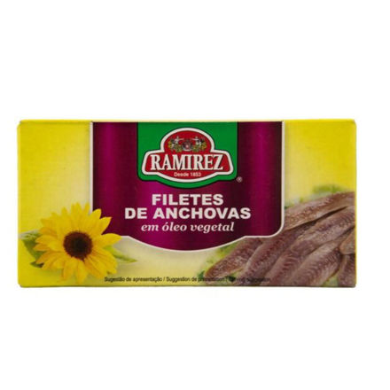 Imagem de Ramirez Anchovy Fillets in Vegetable Oil – 40g Can