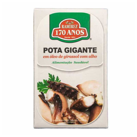 Imagem de Pota Gigante Ramirez em Óleo Vegetal com Alho 120g