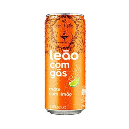 Imagem de Cha Matte Leao com Gás Sabor Limao Lata 290ml