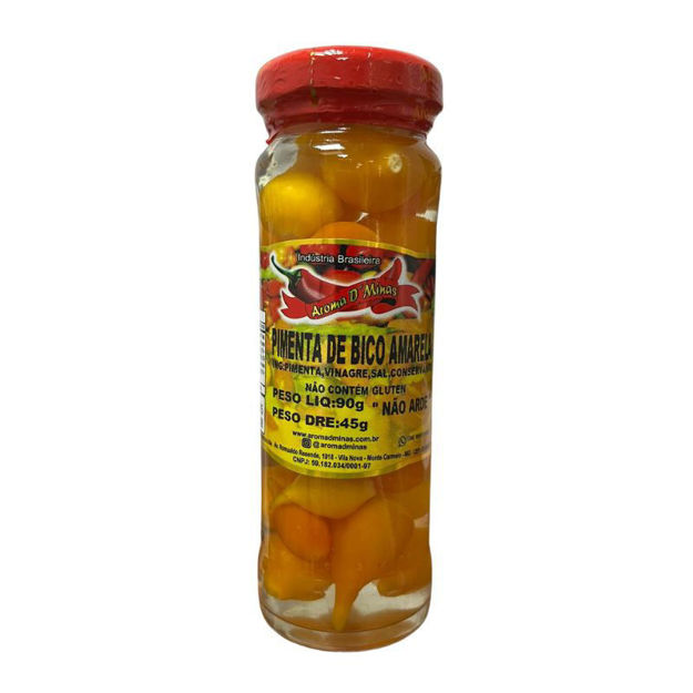 Imagem de Pimenta Biquinho Amarela Aroma D’Minas Vidro 90g