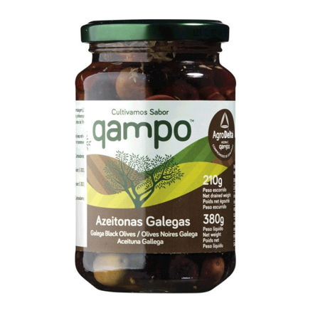 Picture of Qampo Galega Olives (Caliber 300-340) Jar 210g