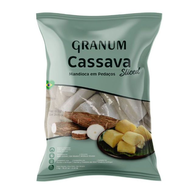 Imagem de Mandioca Congelada Fatiada Granum 1Kg