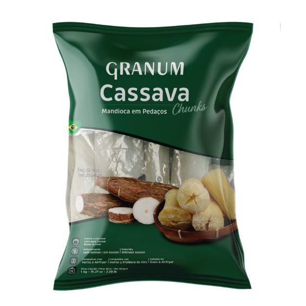 Imagem de Mandioca em Pedaços Granum Congelada 1Kg