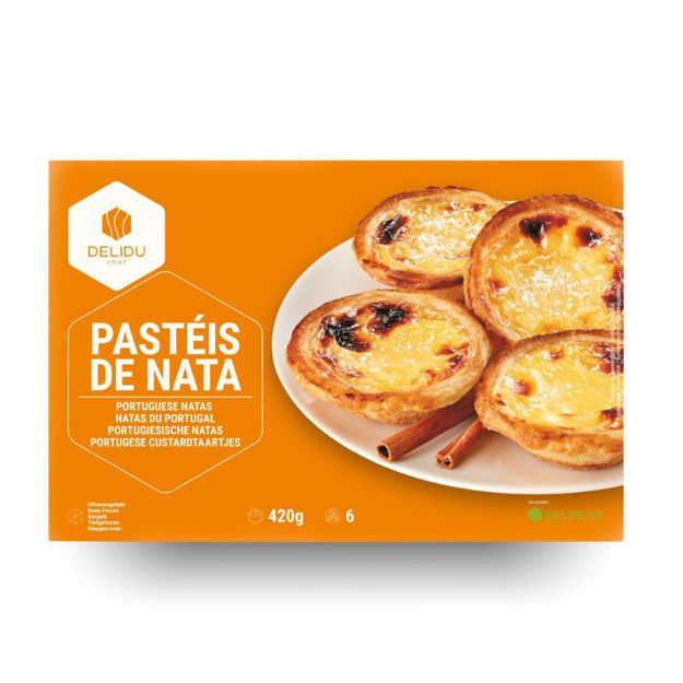 Picture of Delidu Raw Custard Tart Display Box 75g x 6