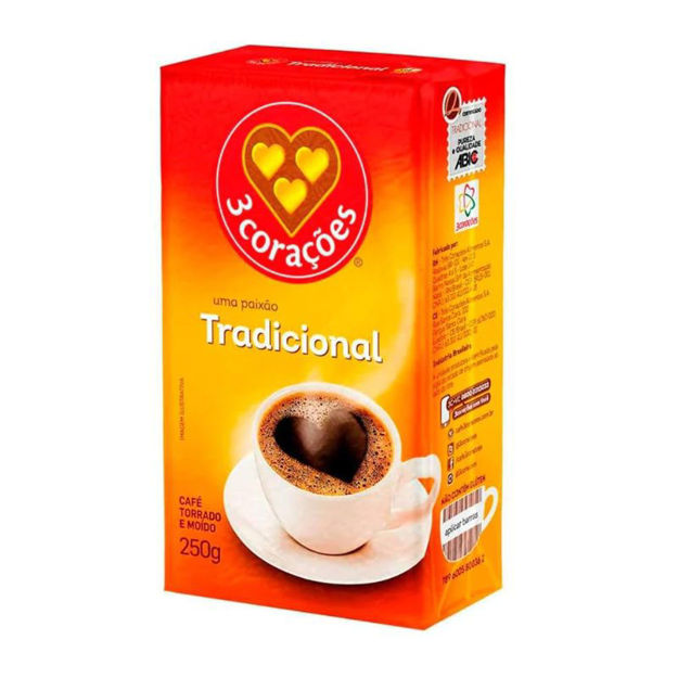 Imagem de Cafe 3 Coracoes Tradicional Moido Vacum